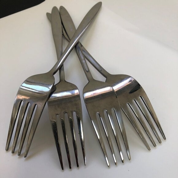 Brandani ANDROMEDA Dinner Forks 8 1/4" Flatware Set of 4 Stainless Steel - Picture 4 of 6